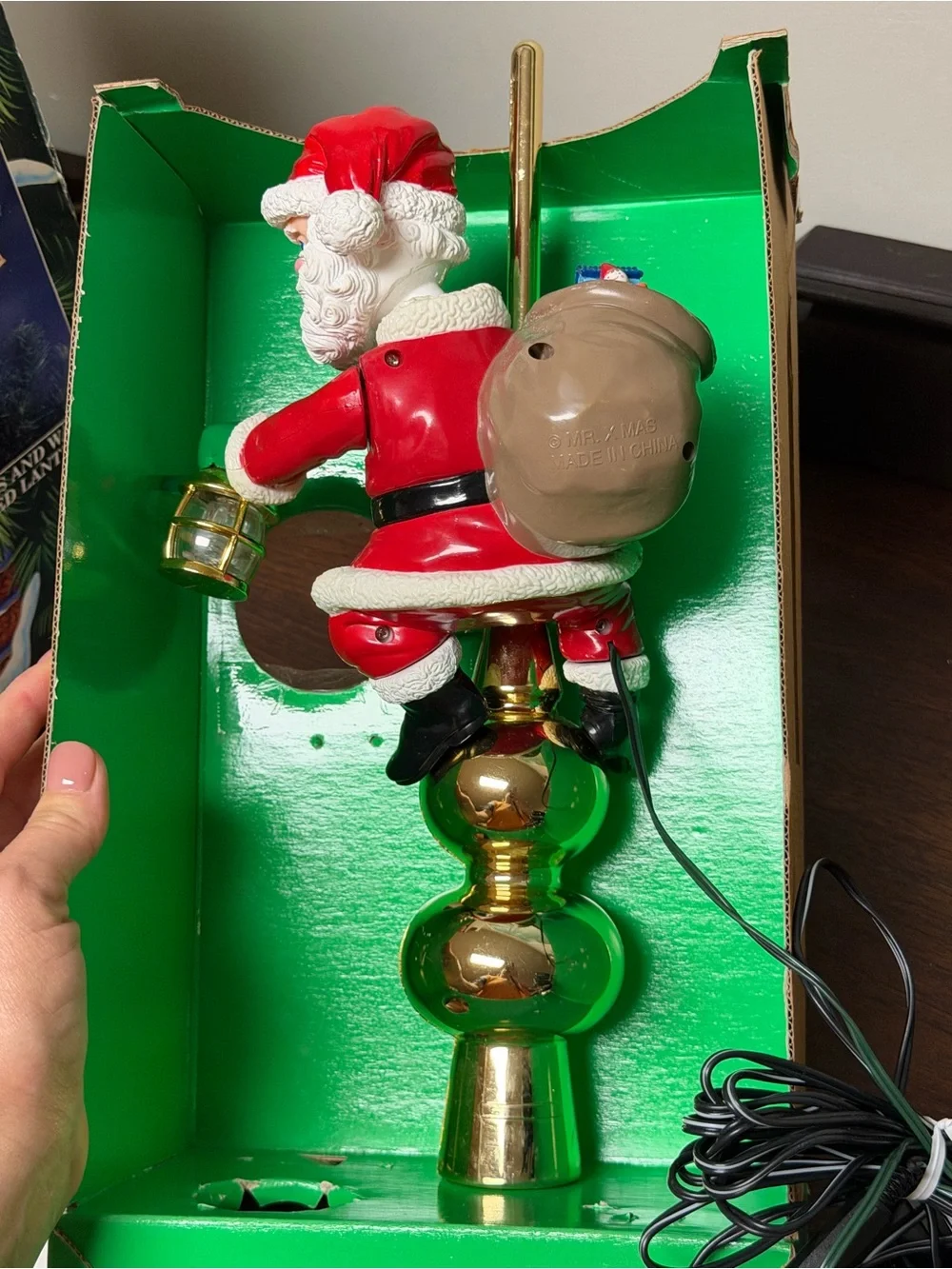 Red Santa Figurine Holiday Lamp - Festive Home Holiday Decor